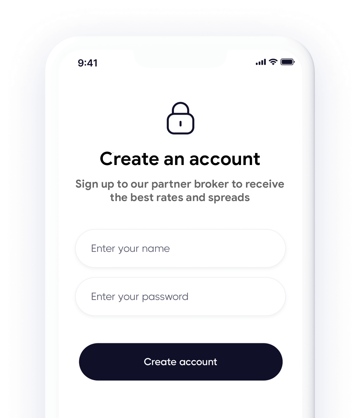 Create an account with our partner broker